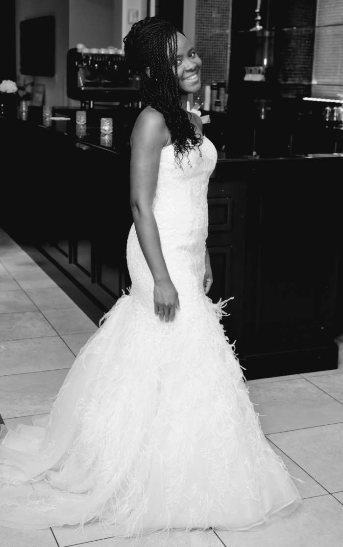 Bride in a mermaid gown